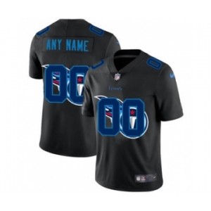 Men's Tennessee Titans Custom Team Logo Dual Overlap Limited Football Jersey Black