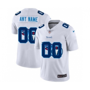 Men's Tennessee Titans Custom White Team Logo Dual Overlap Limited Football Jersey