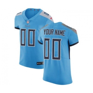 Men's Tennessee Titans Customized Light Blue Alternate Vapor Untouchable Custom Elite Football Jersey