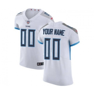 Men's Tennessee Titans Customized White Vapor Untouchable Custom Elite Football Jersey