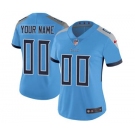 Women's Tennessee Titans Customized Light Blue Alternate Jersey