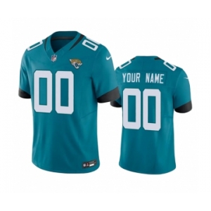 Men's Jacksonville Jaguars Active Player Custom Teal 2023 F.U.S.E Vapor Untouchable Limited Stitched Jersey