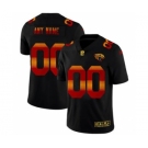 Men's Jacksonville Jaguars Custom Black Red Orange Stripe Vapor Limited Football Jersey