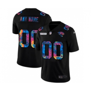 Men's Jacksonville Jaguars Custom Multi-Color Black 2020 Crucial Catch Vapor Untouchable Limited Football Jersey