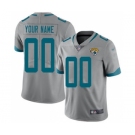 Men's Jacksonville Jaguars Customized Silver Stitched Football Limited Inverted Legend Jersey