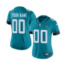 Women's Jacksonville Jaguars Teal Green Alternate Customized Jersey