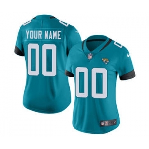 Women's Jacksonville Jaguars Teal Green Alternate Customized Jersey