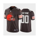 Men's Browns Custom Brown Football Team Big Logo Fashion Vapor Limited Jersey