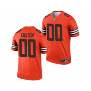 Men's Cleveland Browns ACTIVE PLAYER Custom Orange 2021 Inverted Legend Football Jersey