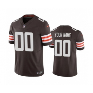 Men's Cleveland Browns Active Player Custom Brown 2023 F.U.S.E. Vapor Untouchable Limited Stitched Jersey