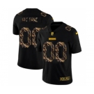 Men's Cleveland Browns Custom Black Flocked Lightning Vapor Limited Football Jersey