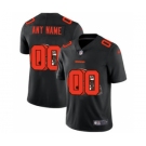 Men's Cleveland Browns Custom Team Logo Dual Overlap Limited Football Jersey Black