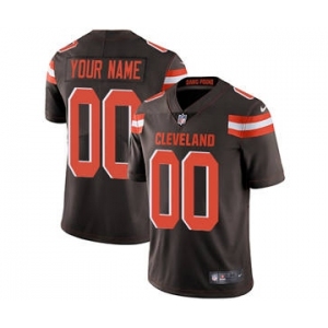 Men's Cleveland Browns Customized Brown Team Color Vapor Untouchable Custom Limited Football Jersey