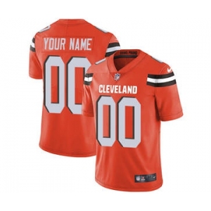 Men's Cleveland Browns Customized Orange Alternate Vapor Untouchable Custom Limited Football Jersey