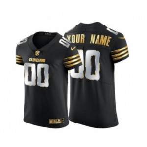 Men's Cleveland Browns Custom Black Edition Vapor Untouchable Elite Football Jersey