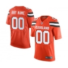 Men's Cleveland Browns Customized Orange Alternate Custom Elite Football Jersey