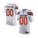 Men's Cleveland Browns Customized White Custom Elite Football Jersey