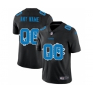 Men's Detroit Lions Custom Team Logo Dual Overlap Limited Football Jersey Black