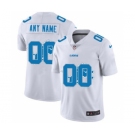 Men's Detroit Lions Custom White Team Logo Dual Overlap Limited Football Jersey