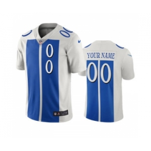 Men's Lions Customized Vapor Limited City Edition White Blue Jersey