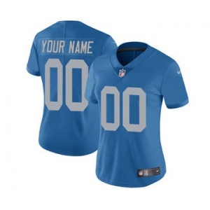 Women's Detroit Lions Blue Alternate Customized Jersey
