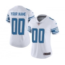 Women's Detroit Lions White Road Customized Jersey