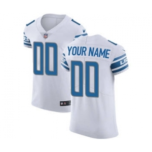 Men's Detroit Lions Customized White Vapor Untouchable Custom Elite Football Jerse