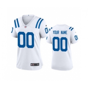 Women's Colts White Custom 2020 New Football Game Jersey