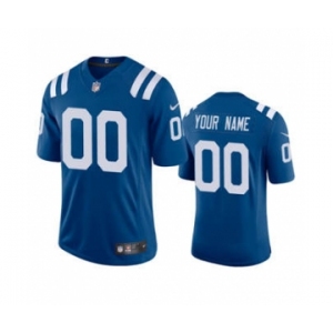 Youth Colts Custom Royal 2020 Football Stitched Vapor Limited Jersey