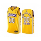 Men's Lakers Custom Gold New City Edition 2020 Finals Champions Jersey Social justice BLM Edition