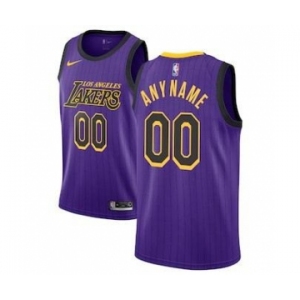 Men's Los Angeles Lakers 2018-19 Swingman Custom Jersey - City Edition - Purple