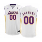 Mens Los Angeles Lakers White Customizable Basketball Basketball Jersey