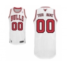 Men's Chicago Bulls White Custom Basketball Jersey