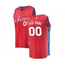 Men's Philadelphia 76ers Red Custom Basketball Jersey - Statement Edition