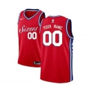 Philadelphia 76ers Red Swingman Custom Basketball Jersey - Statement Edition