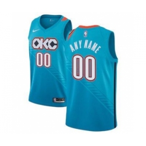 Men's Oklahoma City Thunder 2018-19 Swingman Custom Jersey Turquoise - City Edition
