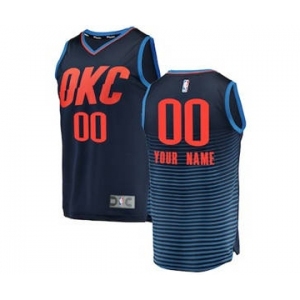 Men's Oklahoma City Thunder Navy Custom Basketball Jersey - Statement Edition