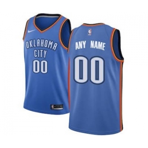 Oklahoma City Thunder Blue Swingman Custom Basketball Jersey - Icon Edition