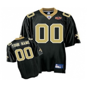 New Orleans Saints Super Bowl XLIV Customized Jerseys black
