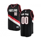 Men's Portland Trail Blazers Black Custom Basketball Jersey - Icon Edition