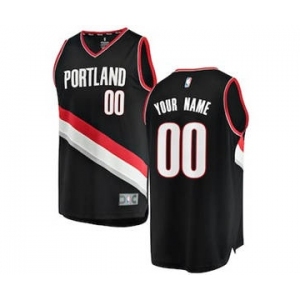 Men's Portland Trail Blazers Black Custom Basketball Jersey - Icon Edition