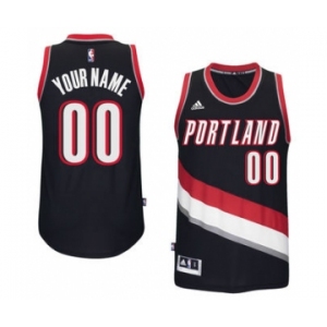 Mens Portland Trail Blazers Black Custom Swingman Road Jersey