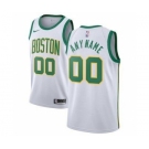 Men's Boston Celtics 2018-19 Swingman Custom Jersey - City Edition - White