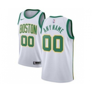 Men's Boston Celtics 2018-19 Swingman Custom Jersey - City Edition - White