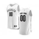 Men's Brooklyn Nets White Custom Basketball Jersey - Association Edition