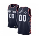 Men's New York Knicks 2018-19 Swingman Custom Jersey - City Edition - Navy