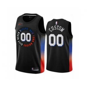 Men's New York Knicks Active Player Custom Black City Edition 2020-21 Stitched Basketball Jersey