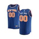 Men's New York Knicks Blue Custom Basketball Jersey - Icon Edition