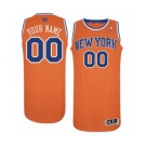 Men's New York Knicks Orange Custom Basketball Jersey