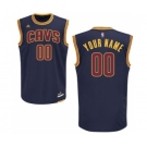 Cleveland Cavaliers Mens Custom Alternate Jersey - Navy Blue